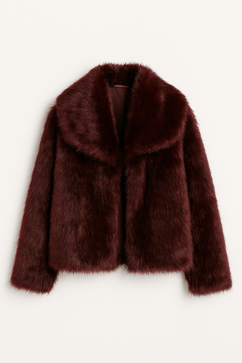 Pelliccia sintetica bordeaux Montoni - dettaglio